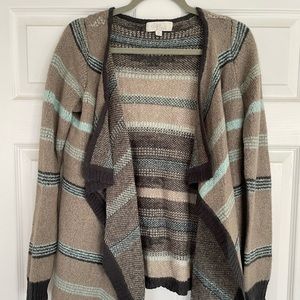 Anthro Olive & Oak Aztec Tribal Waterfall Cardigan